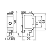 Túlfeszültség-korlátozó DEHNgate szélessávú koaxhoz 2A 1.5kA DGA FF TV DEHN