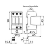 Túlfeszültség-korlátozó DEHNguard 3P T2 TNC 230V/AC 40kA 3M DG M TNC 385 FM DEHN