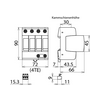 Túlfeszültség-korlátozó DEHNguard 4P T2 TNC 120V/AC 40kA 4M DG M TNS 150 FM DEHN