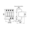 Túlfeszültség-korlátozó DEHNguard C T2 TN-S 230V/AC 40kA 4M DG M TNS 275 DEHN