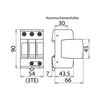 Túlfeszültség-korlátozó DEHNguard C T2 TNC 400V/AC 40kA 3M DG M TNC 440 DEHN