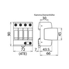 Túlfeszültség-korlátozó DEHNguard C 3P+N T2 TT 230V/AC 40kA 4M DG M TT 275 DEHN