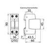 Túlfeszültség-korlátozó DEHNguard C T2 TT TN 230V/AC 40kA 2M DG M TT 2P 275 DEHN