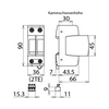 Túlfeszültség-korlátozó DEHNguard C 1P+N T2 TT TN 230V/AC 40kA 2M DG M TT 2P 275 FM DEHN