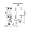Túlfeszültség-korlátozó DEHNguard M T2 TT TN 230V/AC 80kA 2M DG M H TT 2P 275 FM DEHN