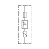 Túlfeszültség-korlátozó késes C T2 TNC TN-S TN-C-S TT TN 230V/AC 30kA NH00 V NH00 280 DEHN