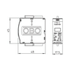 Túlfeszültség-levezető kombi C+D T2+T3 1P T2 20kA V10-C 0-280 OBO-BETTERMANN