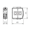 Túlfeszültség-levezető betét C 1P T2 300V/AC 40kA 1M V20-C 0-300PV OBO-BETTERMANN