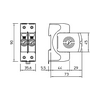 Túlfeszültség-levezető kombi 2P T1+T2 TT TN-S TN-C-S TN 230V/AC 2M V50-B+C 1+NPE OBO-BETTERMANN