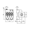 Túlfeszültség-levezető kombi 4P T1+T2 TT TN-S TN-C-S TN 230V/AC V50-B+C 3+NPE+FS OBO-BETTERMANN
