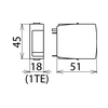 Túlfeszültségvédelmi modul DEHNrail M-hez 1P 230V/AC 25A 3kA(L-N) DR MOD 255 DEHN