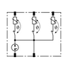 Túlfeszültségvédelmi modul DEHNrail M-hez 4P 230V/AC 25A DR MOD 4P 255 DEHN