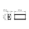 Túlfeszültségvédő adatvezetékhez 1A 7kA 120V-ér/ér 700V-ér/föld ND-CAT6A/EA OBO-BETTERMANN