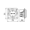 Túlfeszültségvédő dugaljadapter NSM-Protector T3 1P 230V/AC 16A 3kA(L-N) NSM PRO EW DEHN