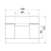 Tűzvédelmi vezetékcsatorna 90I-tűzállósági osztály 140mm x 110mm BSKD09-K0506 OBO-BETTERMANN