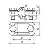 UNI-bontókapocs NIRO kezeletlen nemesacél V2A UTK 8.10 8.10 V2A DEHN