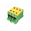 Univerzális sorkapocs PE zöld-sárga 35-150mm2Cu/Alu 1P csavaros kalapsínre UK150/3 PE Pollmann