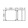 Üres elosztószekrény magasított falonkívüli műanyag fedél 300mm x 300mm x 214mm Mi 0211 Hensel