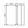 Üres elosztószekrény magasított falonkívüli műanyag fedél 300mm x 600mm x 214mm Mi 0411 Hensel