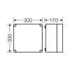 Üres elosztószekrény falonkívüli műanyag átlátszó fedél 300mm x 300mm x 170mm IP65 Mi 0200 Hensel