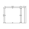 Üres elosztószekrény falonkívüli műanyag átlátszó fedél 600mm x 600mm x 170mm IP65 Mi 0800 Hensel