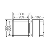 Üres elosztószekrény zsanéros falonkívüli műanyag fedél 300mm x 300mm x 182mm IP65 Mi 0221 Hensel