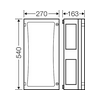 Üres szekrény ajtóval műanyag 540mmx 270mmx 163mm IP65 átlátszófedlél FP 0310 Hensel