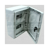 Üres szekrény maszkos PE/N-sín műanyag 2x 9M falonkívüli szürke IP65 zárt ajtó TME TRACON
