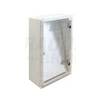 Üres szekrény UV-álló falonkívüli műanyag átlátszó 1-es ajtó 100A 400mmx 600mmx 200mm TME TRACON