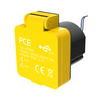 USB-töltődugalj csapófedeles dupla IP54 2-ki 4200mA-max. 5V beépített sárga PCE