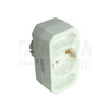 Utazó adapter DIN(F)90°->DIN(F)+2xEURO(C) 16A 250V TRACON