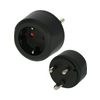 Utazó adapter DIN(F)->IN(D)/ZA(M) fekete 16A 250V (Indiába/Dél-Afrikába) BRENNENSTUHL LECTRA