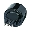 Utazó adapter IT(L)->DIN(F) fekete 10A 250V LECTRA