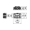 Elektronikai doboz vakolat alá szögleles téglalap 114mm 76mm x műanyag UE 46 OBO-BETTERMANN