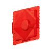 Vakolófedél négyzetes csavaros piros műanyag 100mmx 100mm KAISER