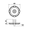 Vakolófedél piros d60mm SD-hez beépítődobozhoz ZU 60-SD OBO-BETTERMANN