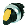 Választókapcsoló fej műanyag d22 világító működtetőkaros 3-állású reteszelt M22-WRLK3-Y EATON