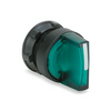 Választókapcsoló fej műanyag d22 világító rövid forgatókaros 3-állású zöld Harmony XB5 Schneider