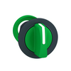 Választókapcsoló fej műanyag d30 3-állású reteszelt zöld kerek Harmony XB5 Schneider