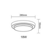 LED UFO lámpatest védett 30000h falonkívüli 1x 18W 220-240V 1500lm 4000K MLX BERING R LED HUNILUX