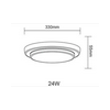 LED ufo lámpatest védett 30000h falonkívüli 1x 24W 220-240V 2050lm 4000K MLX BERING R LED HUNILUX