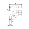 Védőcső könyök 90° 32mm-átmérő összedugható kezeletlen fém SB32W ALU OBO-BETTERMANN