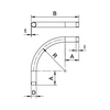 Védőcső könyök 90° 40mm-átmérő menetes fém fekete SBNM40 SW OBO-BETTERMANN