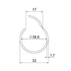 Védőcső könyök M32 kinyitható PP IP44 PVC fehér Quick-Pipe 2953 M32 RW OBO-BETTERMANN