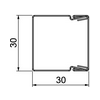 Vezetékcsatorna acél 30mm 30mm x 2000mm-hossz natúr szalaghorganyzott LKM 30030FS OBO-BETTERMANN