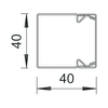 Vezetékcsatorna acél 40mm x 40mm x 2000mm fényesfehér LKM40040RW OBO-BETTERMANN