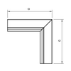 Vezetékcsatorna belső sarok alsó rész 60mm x 150mm x 90° acél LKM I60150FS OBO-BETTERMANN