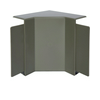 Vezetékcsatorna belső sarok fedél 40mm x 150mm x 90° kezeletlen műanyag gránitszürke LF Hager