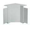Vezetékcsatorna belső sarok fedél 40mm x 150mm x 90° kezeletlen műanyag világosszürke LF Hager