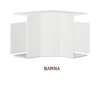 Vezetékcsatorna belső sarok fedél 30mm x 60mm x 90° kezeletlen műanyag barna LF Hager